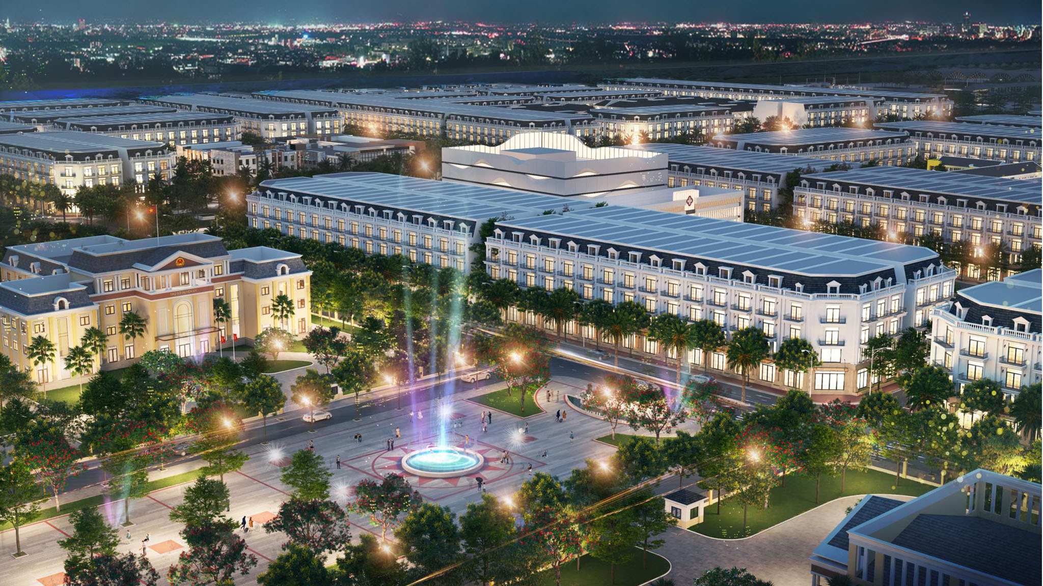 Quảng trường ánh sáng - tiện ích nội khu River Gateway Thủ Thừa